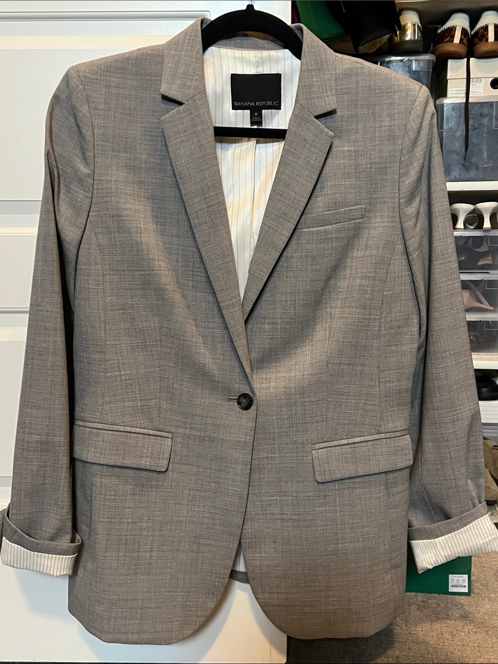 Banana Republic Gray Single-Button Women's Blazer